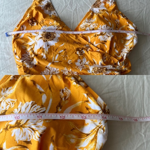 NWT Nip Tuck Swim Yellow Floral One-Piece Swimsuit 8/10 - Picture 14 of 14